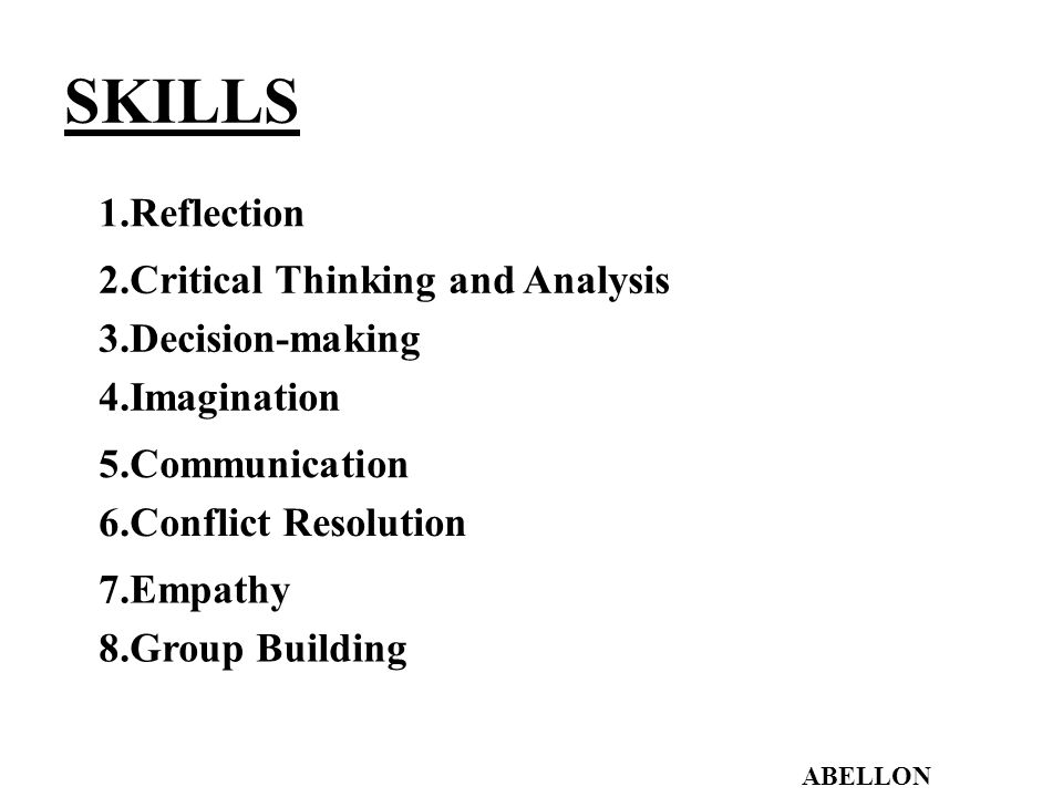 Critical Thinking and Decision-Making Skills
